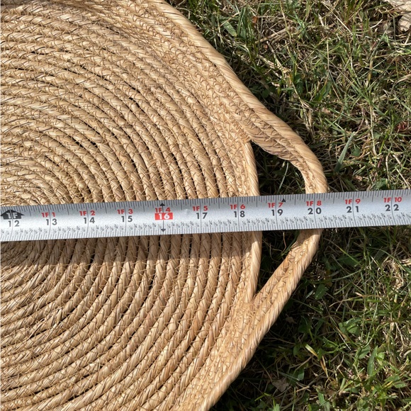 Round Woven Basket with Handles - Picture 7 of 9